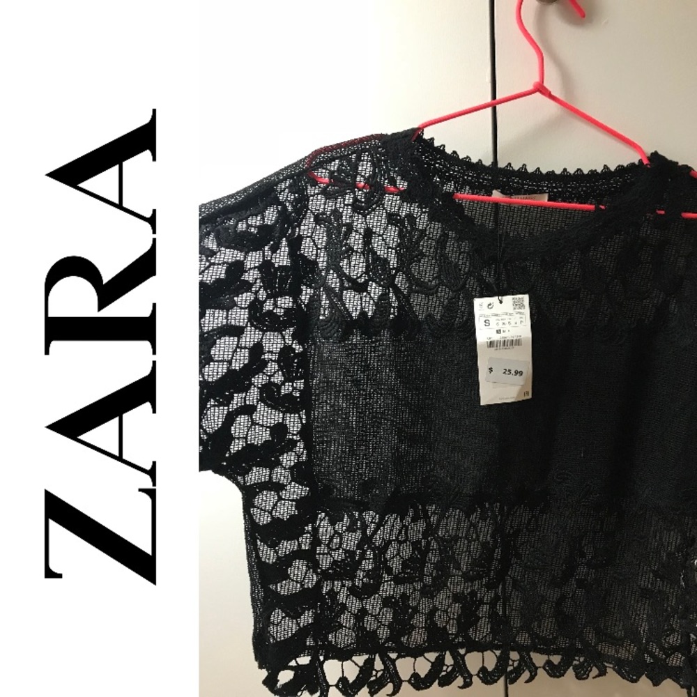 🆕 Zara Black Lace Top